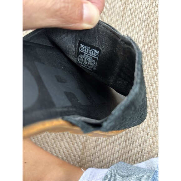 Sorel Ella II Block Suede Leather Slide Slip On Flat Sandal Black Women  6.5 - Picture 5 of 5